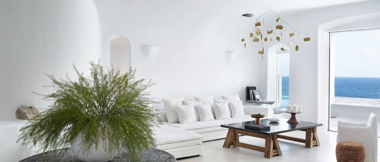 Mykonos Blu, Royal Blu Mansion Living Room