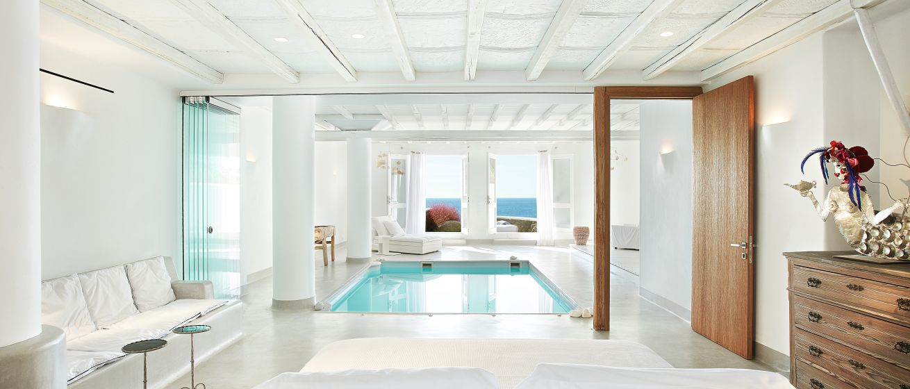 Mykonos Blu, Luna Blu Suite with Private Heated Pool